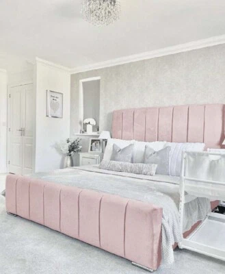 BED ARENA Plush Velvet Lorenzo Bed Panel Bed Designer Bed, BEST DEAL...FREE MATTRESS!!!