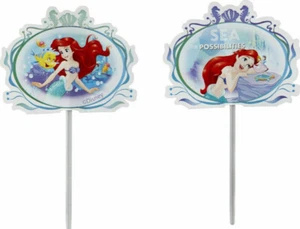 ARIEL the Little Mermaid birthday party CAKE CUPCAKE TOPPERS 12pcs picks - Picture 1 of 1