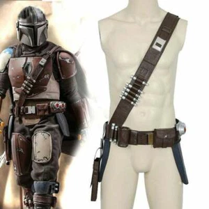 Mandalorian Belt Star Wars Cosplay Costume Leather Belt with Leg Gun & Holster - Picture 1 of 11