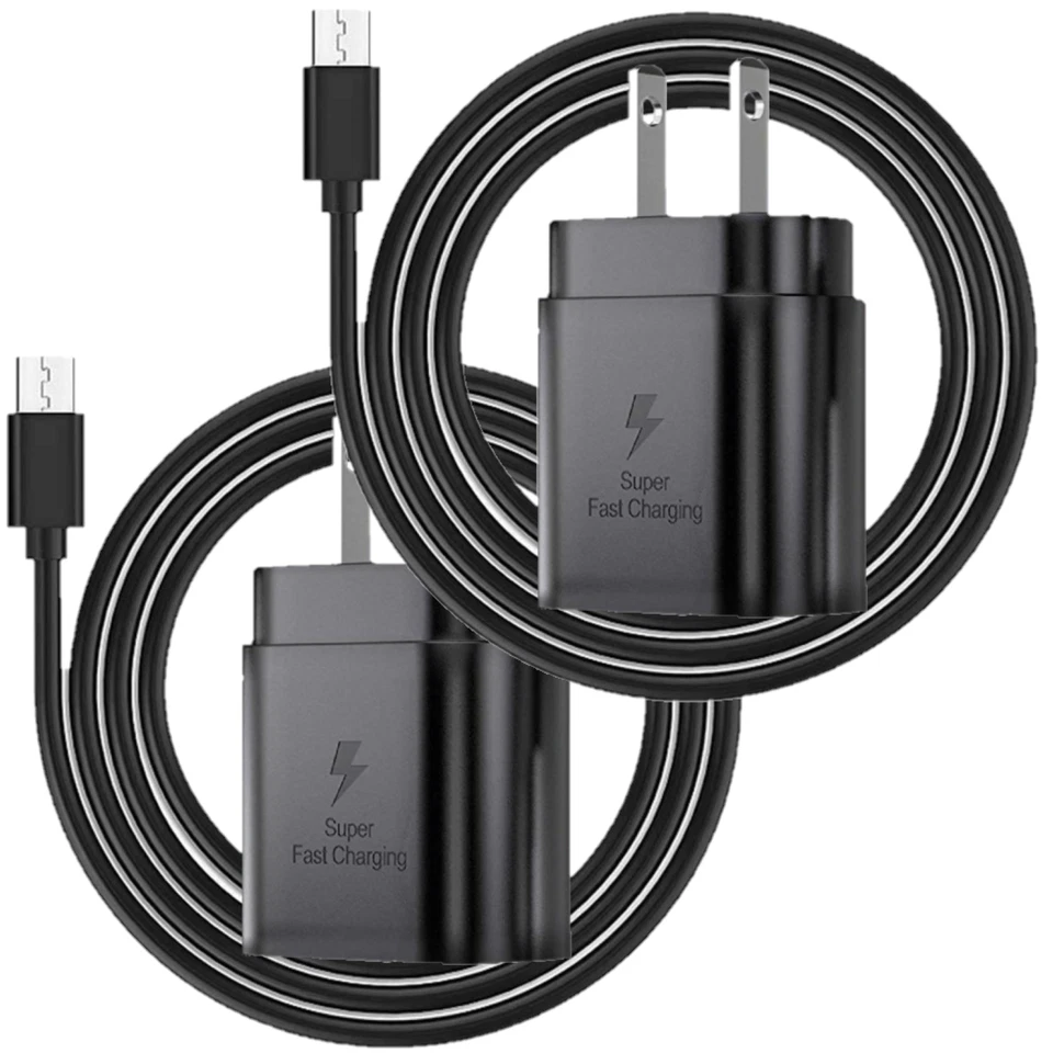 2 Pack C Fast Charger 6ft USB Cable Cord For 25w Galaxy A15 A16 A25 A35 A55 A75 - Image 1 of 4