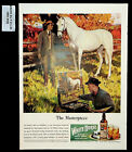 1947 White Horse Scotch Whiskey Painting Masterpiece Man Vintage Print Ad 30506