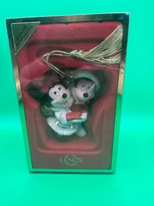 2005 Disney Lenox Mickey Minnie Mouse First Christmas Together Ornament ST13 - Picture 1 of 10