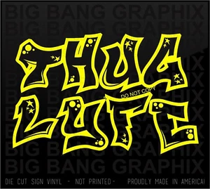 Calcomanía Thug Life Pegatina Vinilo Lyfe Rap Hip Hop Graffiti Calle Vieja Escuela Diecut - Imagen 1 de 3