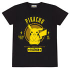 Pikachu T-Shirt Pokémon Officiel Noir Neuf