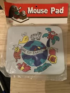 Rare Vintage Mousepad Sil O Ette Save The Earth 90s Computer PC New - Picture 1 of 2