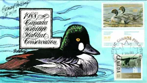 Bernard Goldberg pato FDC #CN4 pintails Canadá 1988 - Imagen 1 de 1