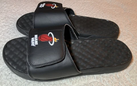 iSlide Mens Flip Flop Sandals NBA Basketball Miami Heat (475433-1) Size 10 Cover