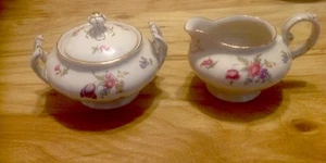 Sugar & Creamer By Franconia In The Norina Pattern Saleb Bavaria Germany - Bild 1 von 4