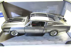Solido Die-cast 1:18 Scale Model 1967 Shelby Ford Mustang GT500 Grey / Black - Picture 1 of 11