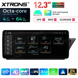 12.3" HD Screen Android 14 8Core 4G Car Stereo GPS For Audi A4 S4 RS4 A5 S5 High - Picture 1 of 20
