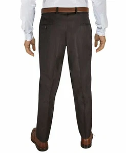 Ralph Lauren Mens Ultra Flex Machine Washable Dress Pants 38 x 32  Brown Grid. - Picture 1 of 2