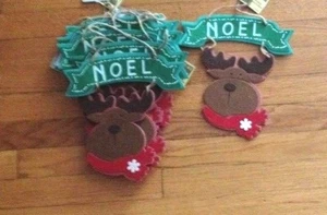 9 decorazioni da appendere renne/feltro alce nuove con etichette molteplici usi - Foto 1 di 2