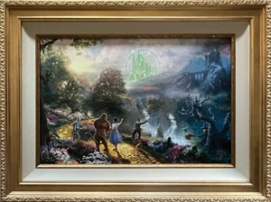 THOMAS KINKADE DOROTHY DESCUBRE ESMERALDA 18" X 27" AP HE GICLEE LIENZO/CERTIFICADO DE AUTENTICIDAD - Imagen 1 de 4