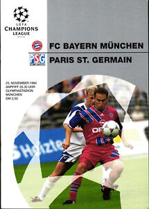 EC I 94/95 FC Bayern Munich - Paris St. Germain, 23.11.1994, Champions League