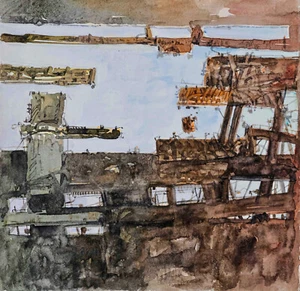 Jean-Pierre STORA - Peinture originale - Aquarelle - Le port 11 - Imagen 1 de 2