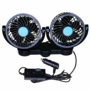 12V Dual Head Car Cooling Oscillating Back Seat Ventilation Air Fan Zone Tech - Bild 1 von 7