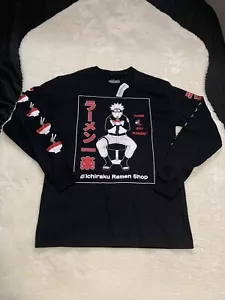 New Naruto Ripple Junction Shippudem T Shirt Mens Medium Black Long Sleeve - Picture 1 of 7