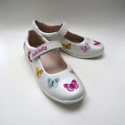 Lelli Kelly Princess white Mary Jane shoes pearlised butterfly design UK2.5