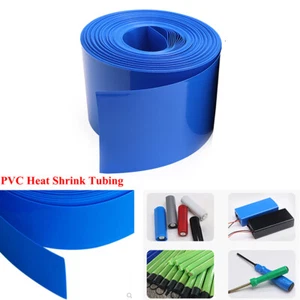 Blau PVC Wärmeschrumpfschlauch RC Akku/Kabel/Draht Wraps Hülsenbreite 7 mm-625 mm - Bild 1 von 5