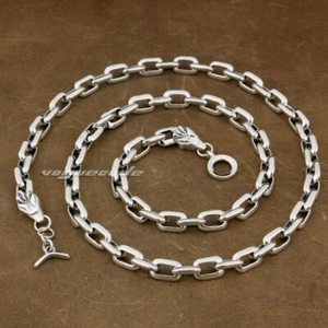 Wolf Link 925 Sterling Silver Necklace Punk Jewellery 8G012NC 18~36 inches BZ - Picture 1 of 22