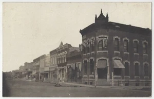 Augusta, Kansas 1909 - FOTO REAL Main Street - Postal de colección - Imagen 1 de 2