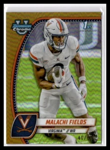 2024 Bowman University Chrome Golf Refractor /50 #124 Malachi Fields - Picture 1 of 2