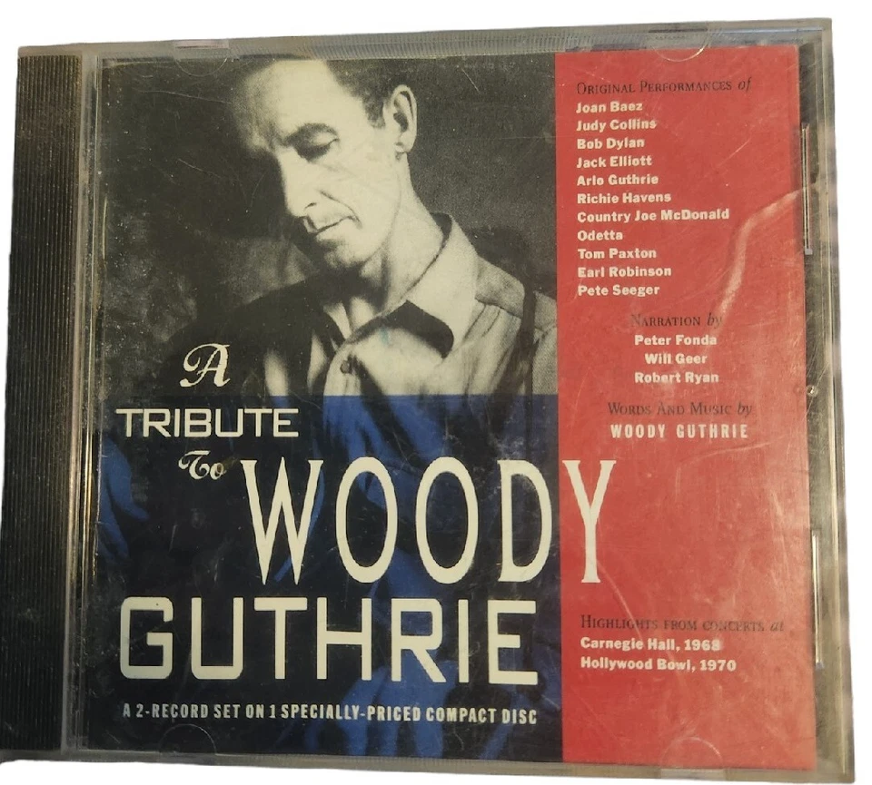 A Tribute to Woody Guthrie (CD) Bob Dylan/Joan Baez/Pete Seeger/Tom Paxton - Image 1 of 2
