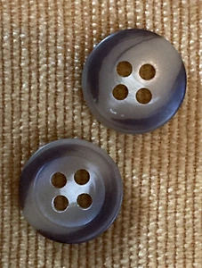 18L / 11.5mm Horn Effect Polyester Buttons Pack Of 10 Brown Tones - Picture 1 of 3