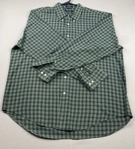 Vintage Nautica Shirt Mens Extra Large Green Plaid Logo Button Up Long Sleeve - Bild 1 von 12