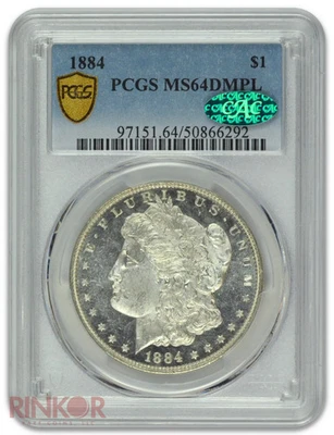 1884 $1 Morgan Dollar PCGS MS 64 DMPL CAC - Image 1 of 3