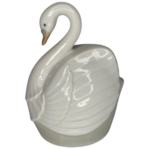 Vintage Porzellan Schwan Glocke 3 3/4” x 2 1/8” Yakushigama Handarbeit in Japan Vintage - Bild 1 von 13