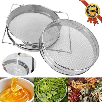 Honigsieb Doppel-Sieb 23cm Edelstahl Bienen Honig Filter Bienenzucht Imkerei DE - Bild 1 von 4