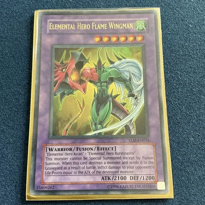 TLM-EN035 Elemental Hero Flame Wingman Ultimate Rare UNL Edition NM Yugioh Card - Image 1 of 4