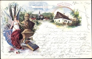 Litho Hodslavice Hotzendorf Mährisch Schlesien, Denkmal František... - 10547543 - Bild 1 von 2