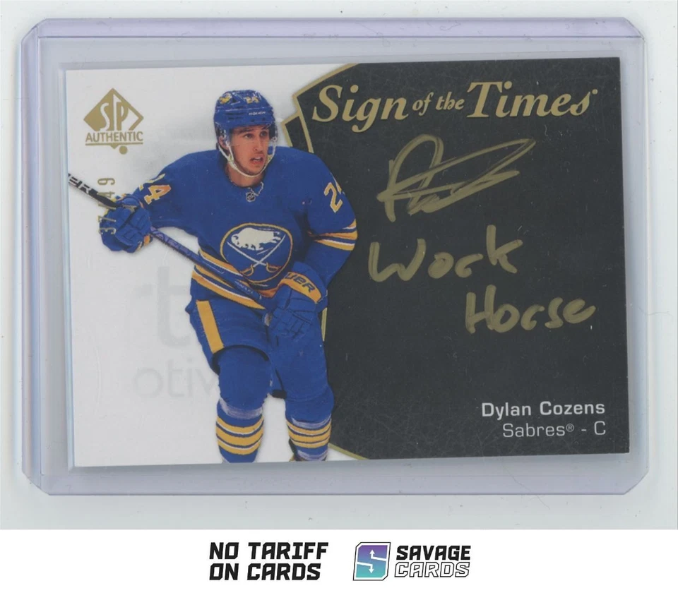 2021-22 SP Authentic Update 2021-22 Dylan Cozens #SOTT-DC Buffalo Sabres - Image 1 of 3