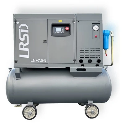 Compresor de aire de tornillo rotativo 230 V/60 Hz 1 Ph 10 HP 125 psi con secador de aire y tanque de 60 galones Foto 1 de 4