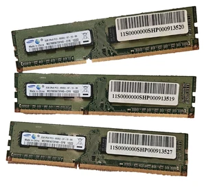 Samsung 6GB DDR3 RAM (3 x 2GB) Tested & Works - Picture 1 of 2