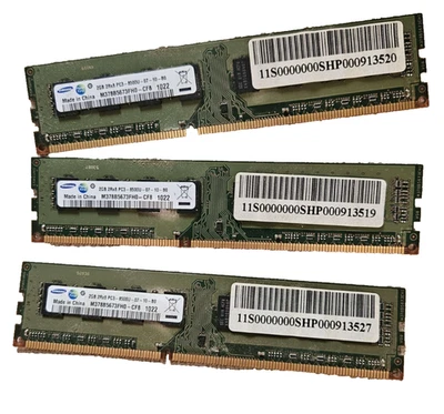 Samsung 6GB DDR3 RAM (3 x 2GB) - Image 1 of 2
