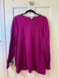 J Jill Bright Pinks Women's Pullover Cotton Blend Sweater - Size XL - Picture 1 of 8
