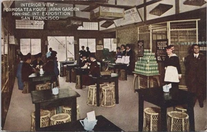 Litografía 1915 PPIE Exposición San Francisco CA Formosa Casa de Té Vista Interior - Imagen 1 de 2