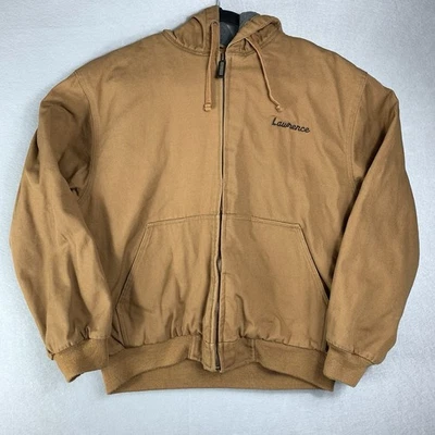 Vintage Holloway Duck Canvas Hooded Work Jacket Embroidered Size Medium - Image 1 of 4