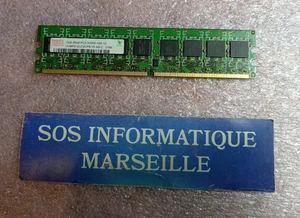 Barrette Mémoire HYNIX 1GB 2Rx8 PC2-5300E-555-12 (HYMP512U72CP8-Y5 AB-C) - Picture 1 of 4