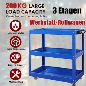 WERKZEUGWAGEN 200 kg WERKSTATTWAGEN MONTAGE-WAGEN ROLLWAGEN TRANSPORTWAGEN - Bild 1 von 10