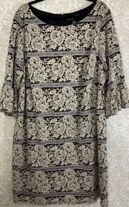JESSICA HOWARD Women’s Dress Size 24W Floral Lace Lined Flounce Slvs Knee Length - Picture 1 of 12
