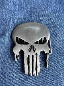 Vintage Punisher Metal Belt Buckle Skull Big Punk Rock Buckle Y2K Game Movie - Picture 1 of 6