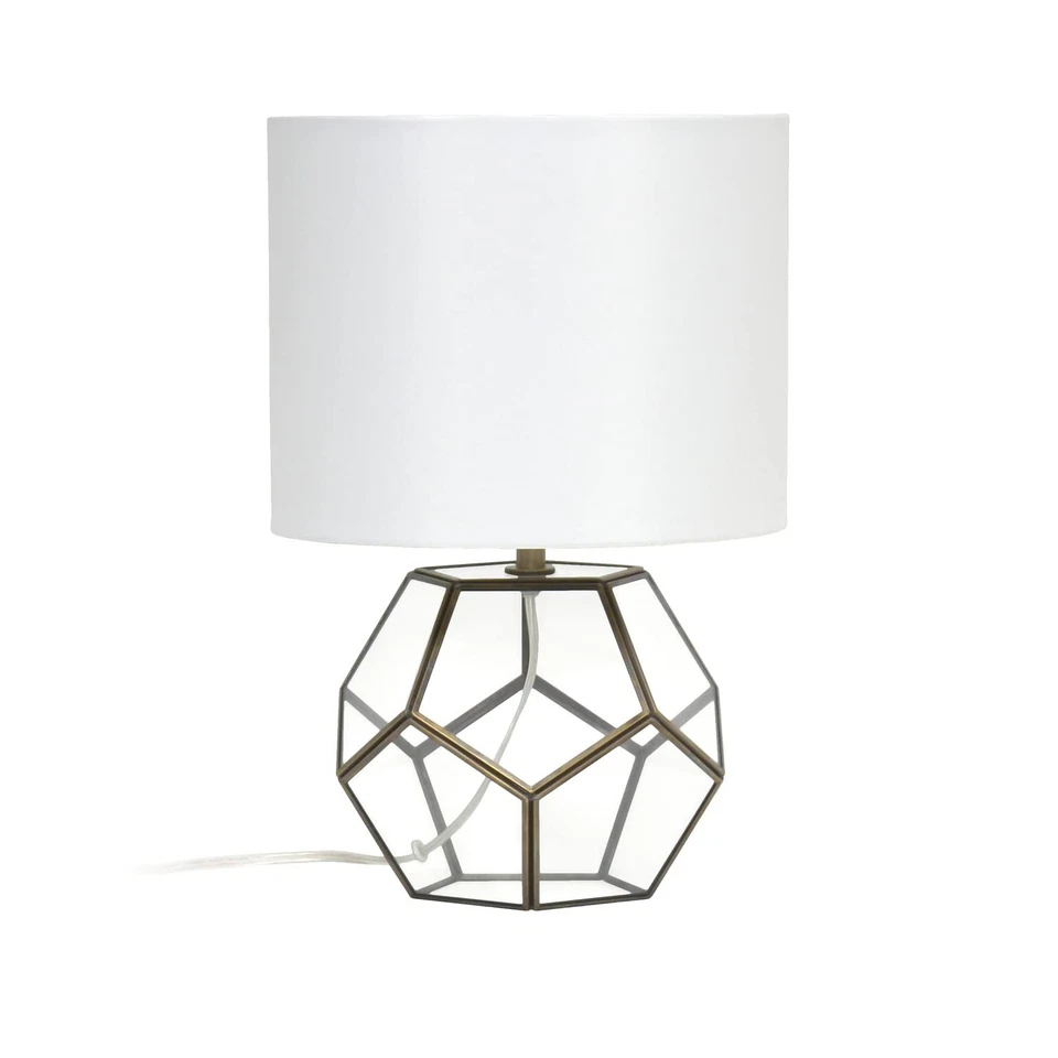 Elegant Designs LT1093-BRS Lámpara de Mesa Vintage Moderna Esfera de Vidrio y Latón con... Foto 1 de 4