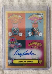 2025 Topps Garbage Pail Kids 40th  Homage Garbahj 08/50 Adam Bomb Auto #14 Gold  - Picture 1 of 2