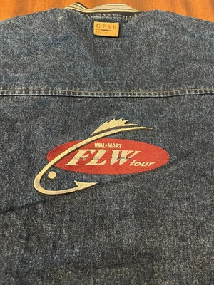 Vtg Gear for Sports Bomber Jacket Mens XL Timex Wal Mart Logo 90s Y2K Denim READ - Image 1 of 4