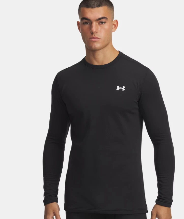 2025 Under Armour 6005300-001 Men's UA Base 4.0 Top Baselayer Black - Image 1 of 1