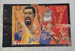 Original Vintage 1992 Upper Deck Wilt Chamberlain Lakers 76'ers Promo Poster - Picture 1 of 4